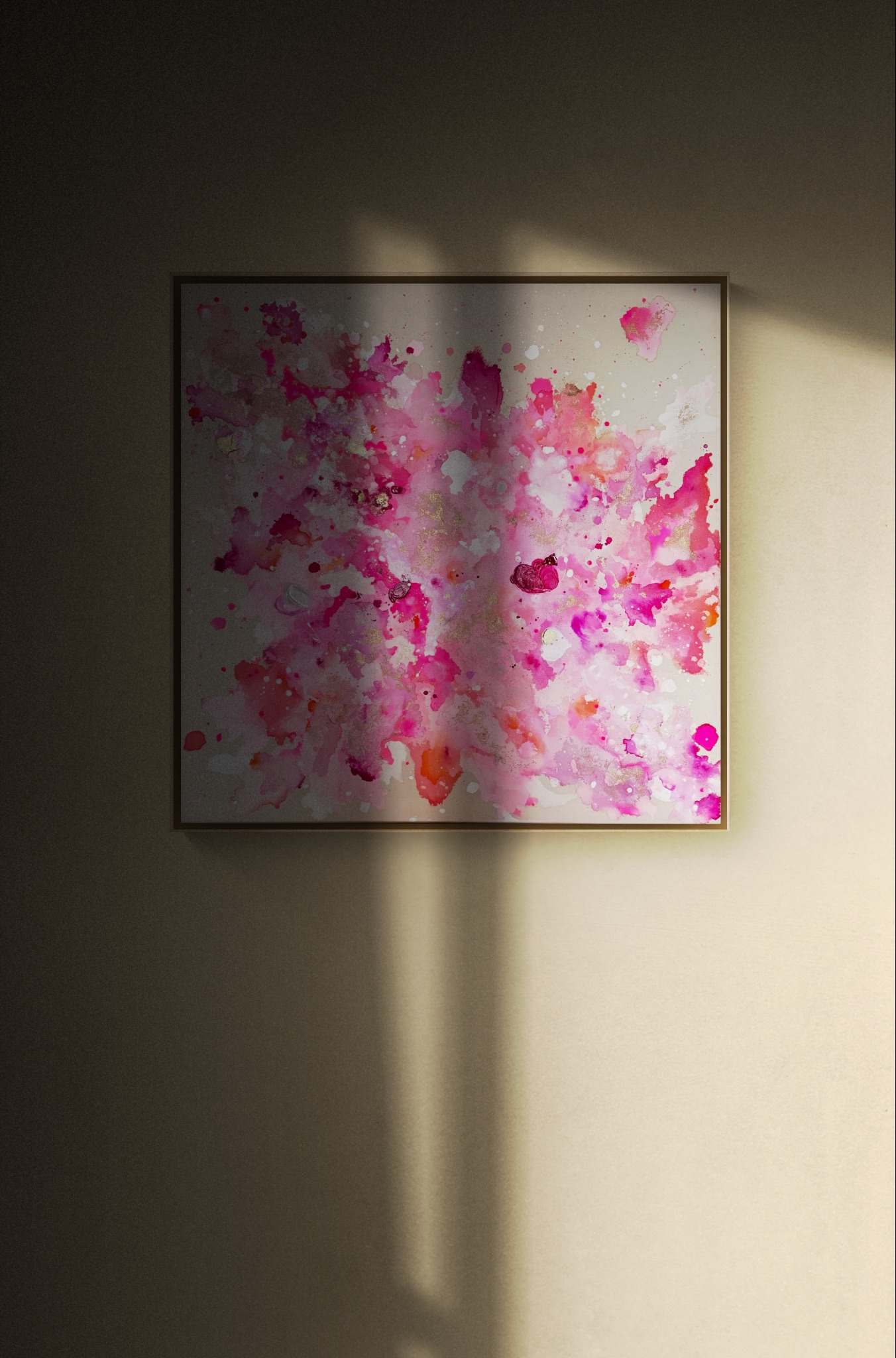 Pure-Unfolding, 2026, Acryl, Gold und Strukturelemente auf roher Baumwollleinwand, Ansicht 14